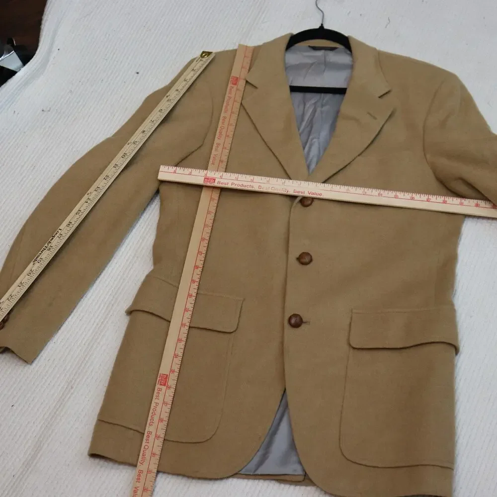 Vintage‎ Corbin Wool Blazer Tan Camel Hair Look Sport Coat 3-Button